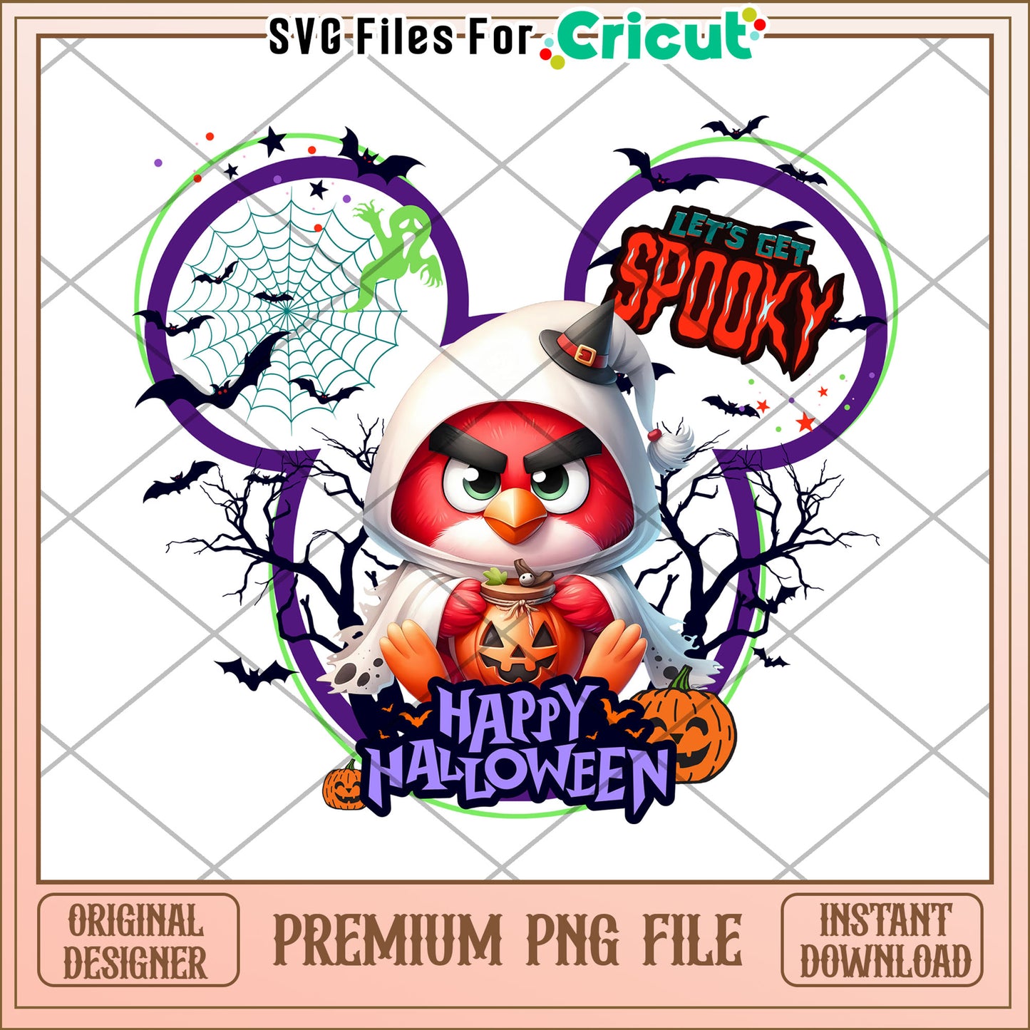 Red lets get spooky png, trick or treat png, halloween wallpaper png