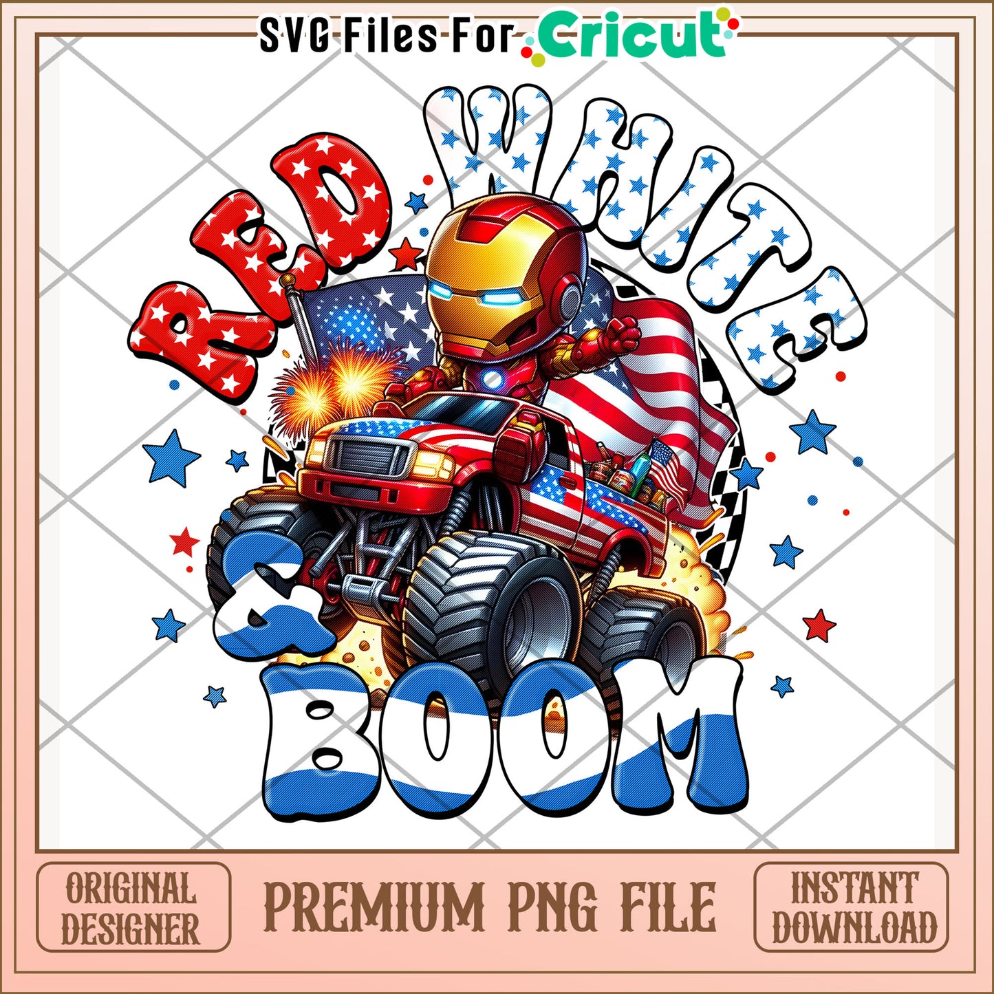 Red white and boom iron man png, 4th of july png, freedom america quotes png