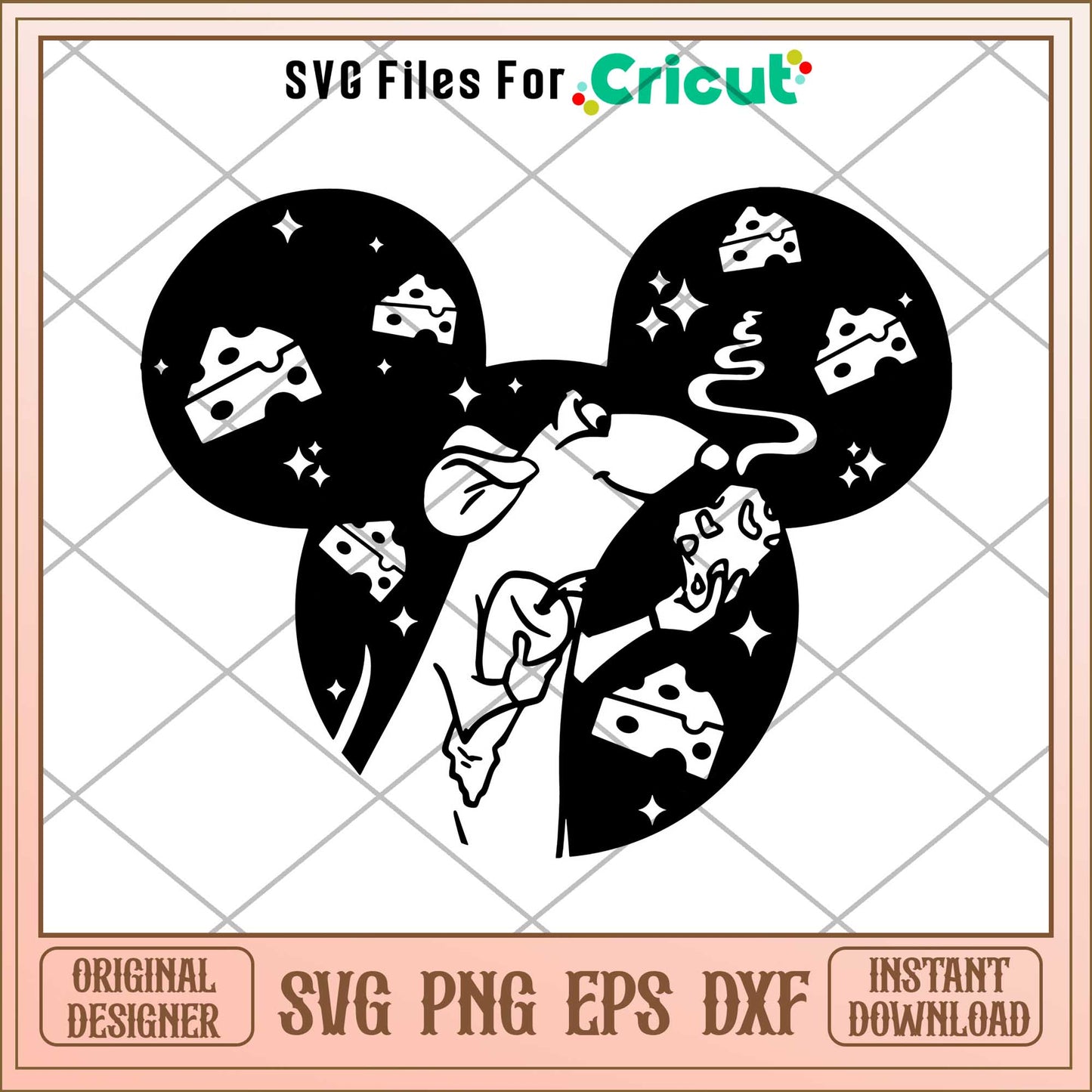 Remy Ratatouille Anyone Can Cook black svg, Ratatouille svg, digital dowload