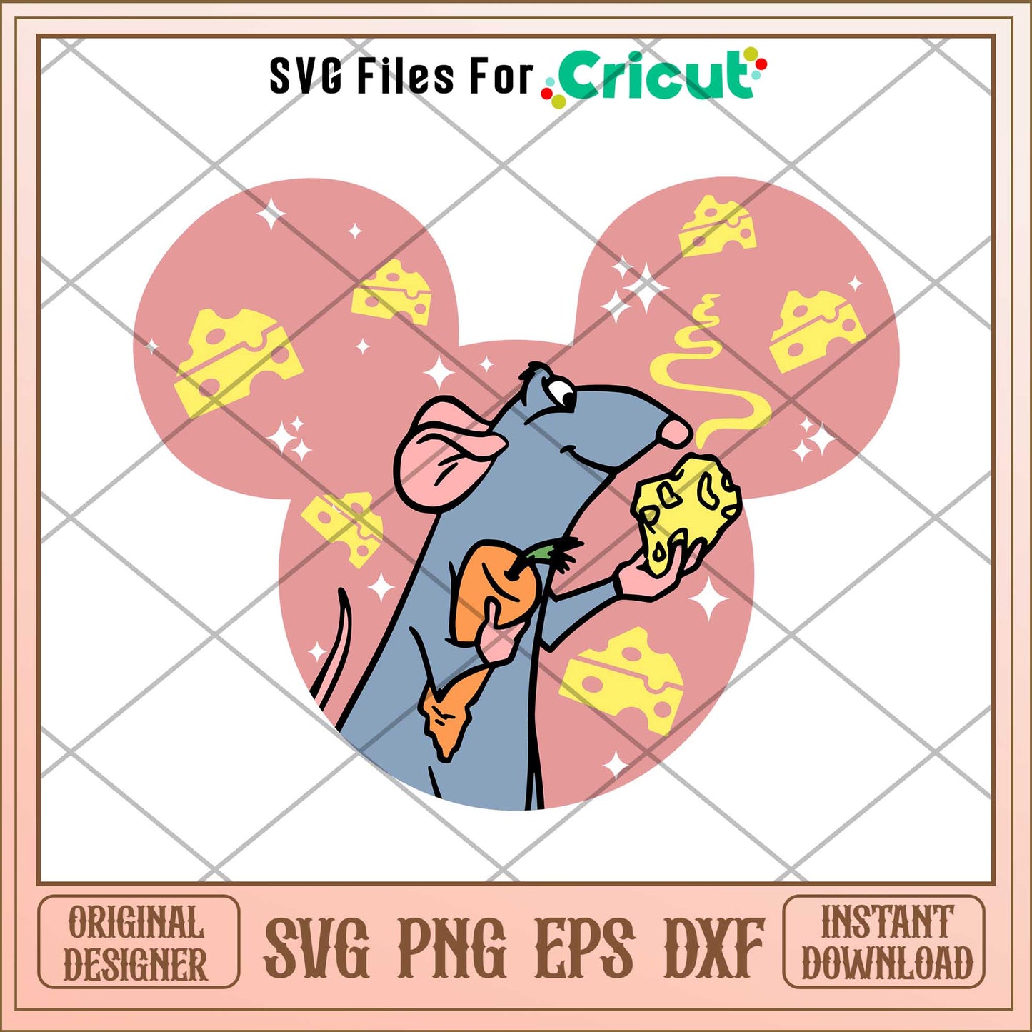 Remy mickey head design svg, Ratatouille svg, digital dowload