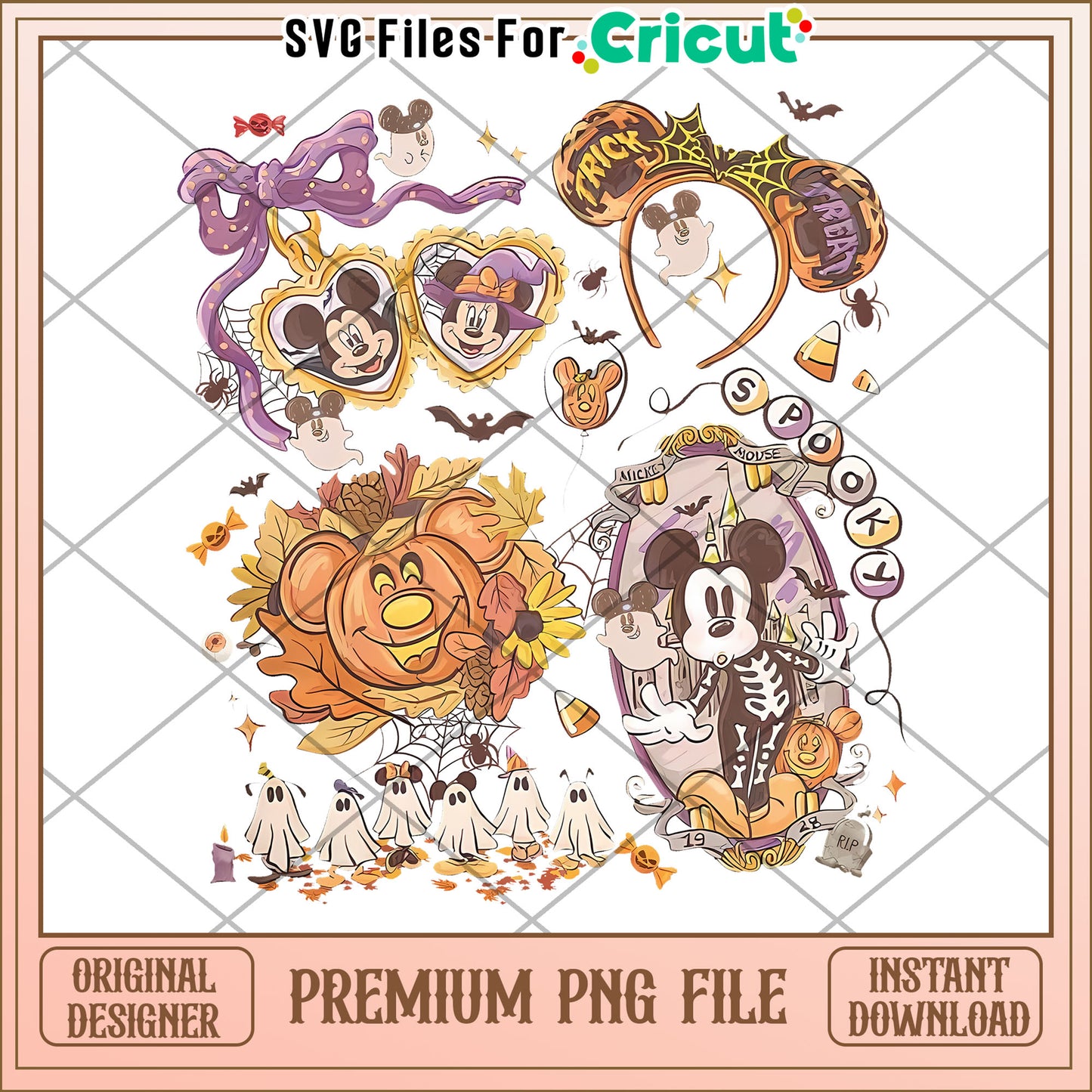 Retro Disney Mickey Halloween Coquette png, spooky halloween png, halloween season png