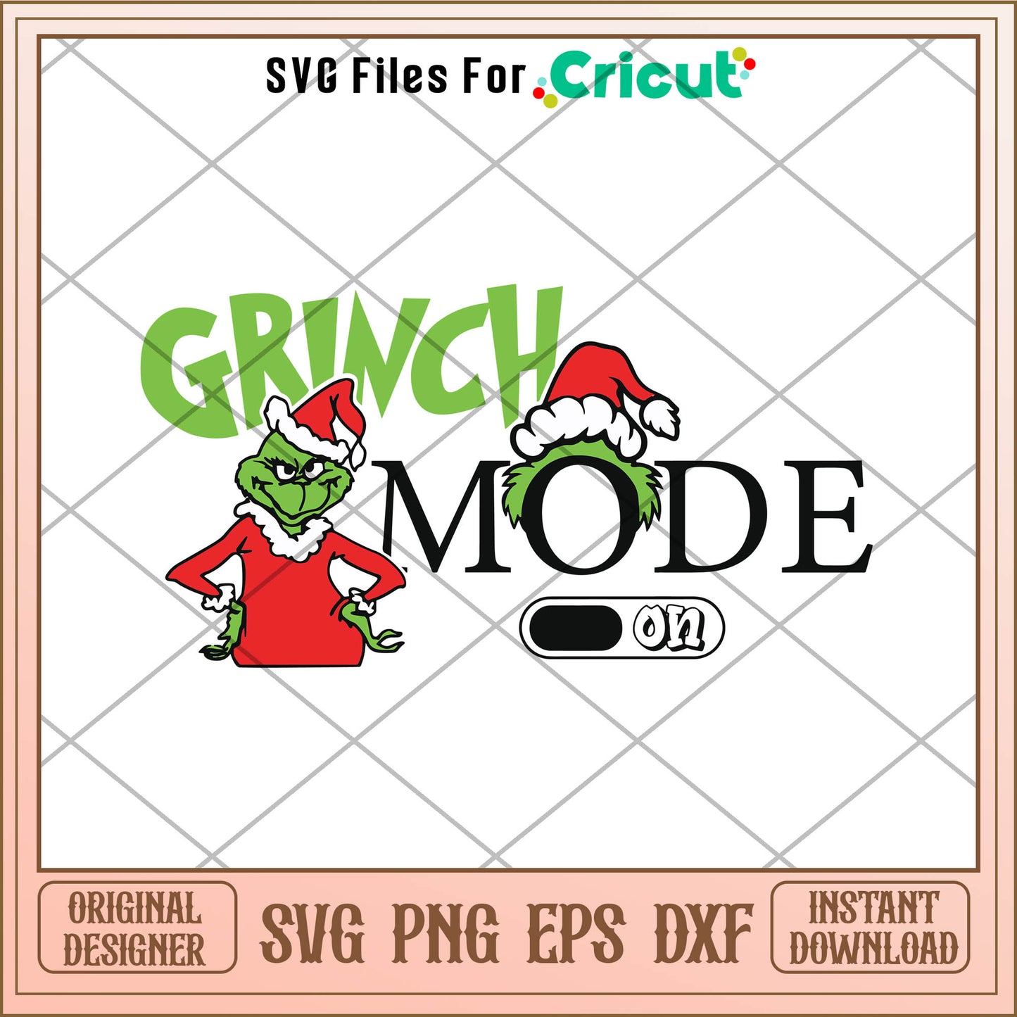 Retro Grinch Mode Grinchmas SVG, christmas headband svg