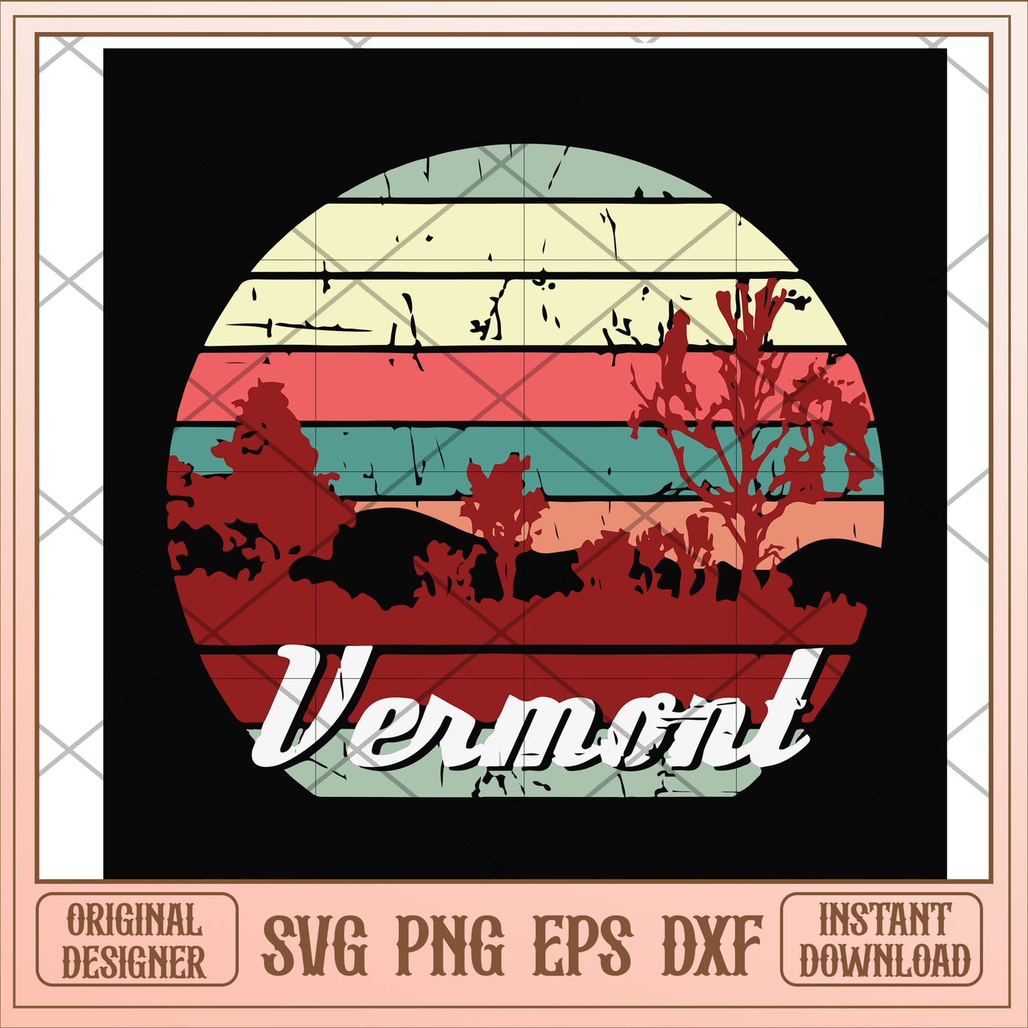 Retro vermont vintage svg, vermont svg, camping svg
