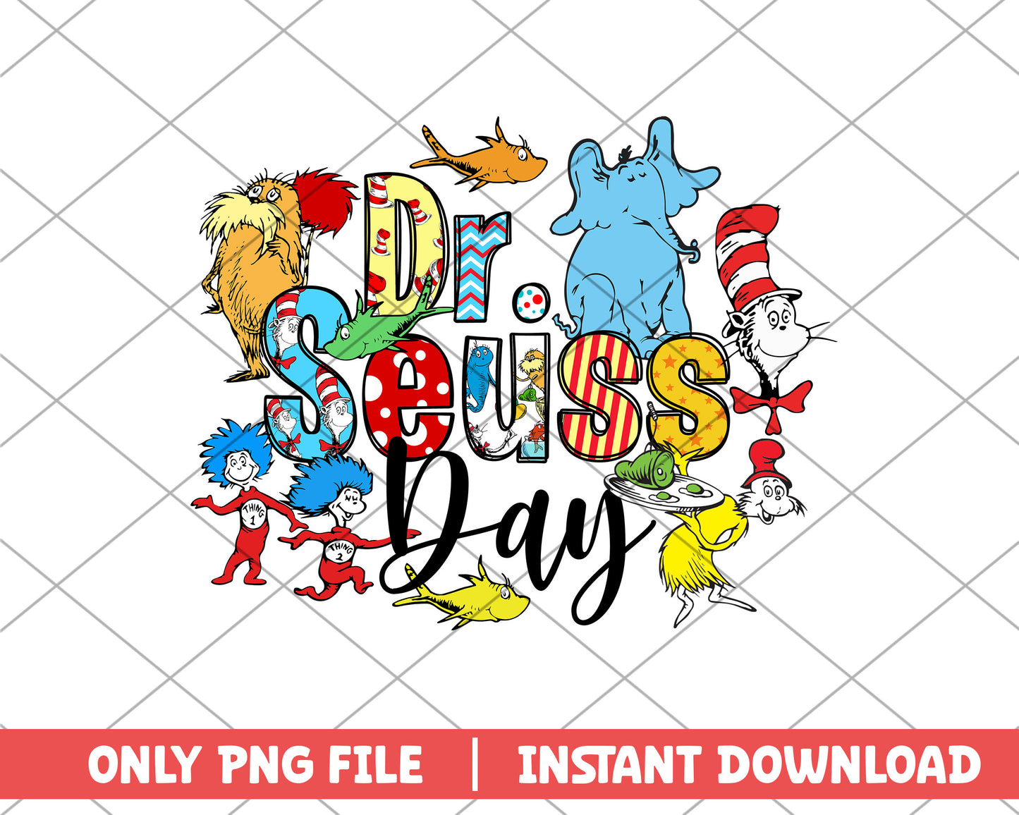 Retro dr.seuss day png
