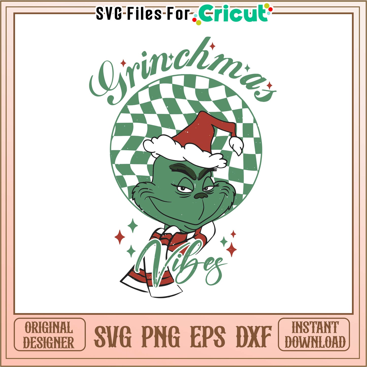 Retro grinchmas vibes funny christmas svg, christmas cartoon grinch svg
