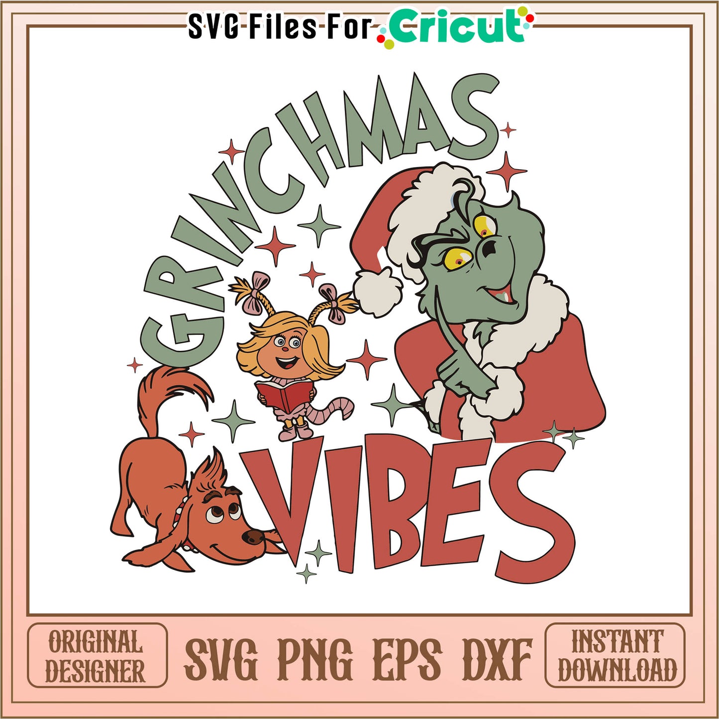 Retro grinchmas vibes santa cosplay svg, christmas grinch cartoon svg