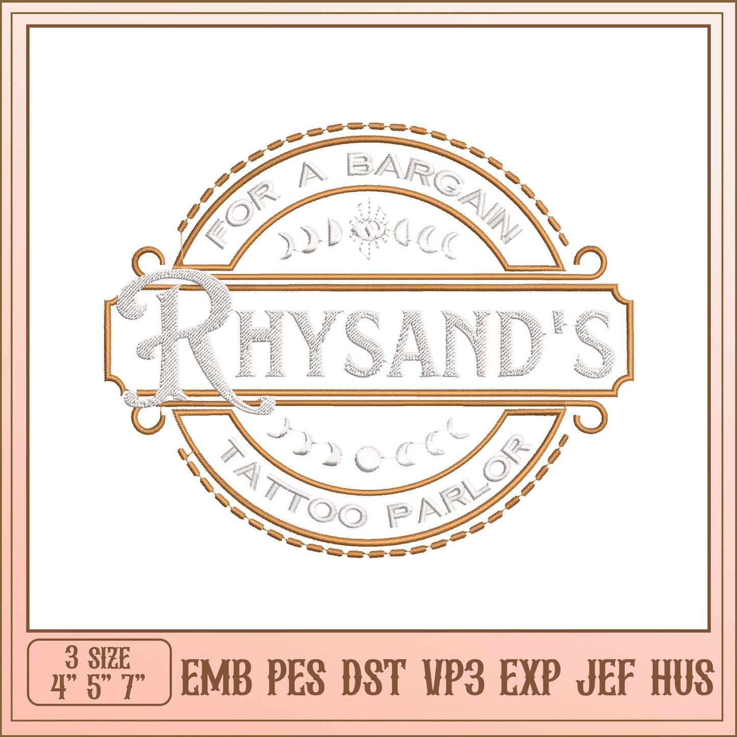 Rhysand's Tattoo Parlor Embroidery Design