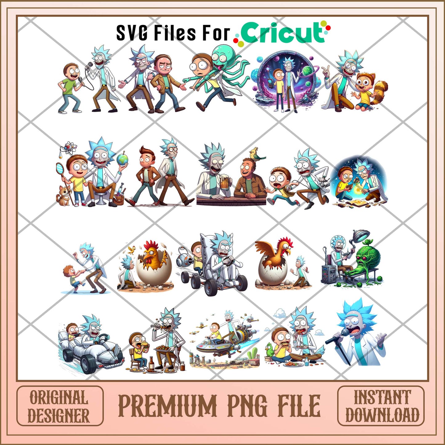 Rick and Morty new art png bundle, Cartoon Network bundle