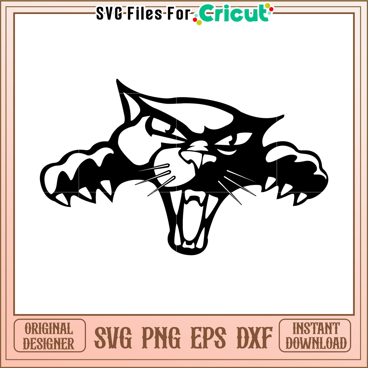 Roaring Panther SVG Design for Cricut, Ideal for Bold Craft Projects