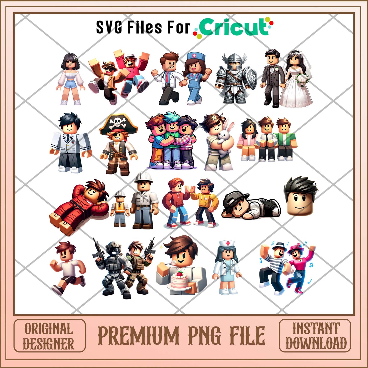 Roblox new art png bundle, Roblox cartoon bundle