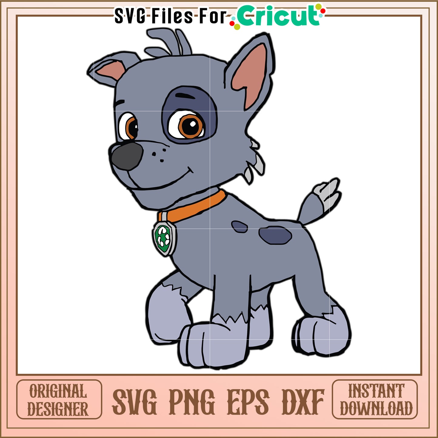 Rocky svg, paw patrol cartoon svg, rescue dogs svg