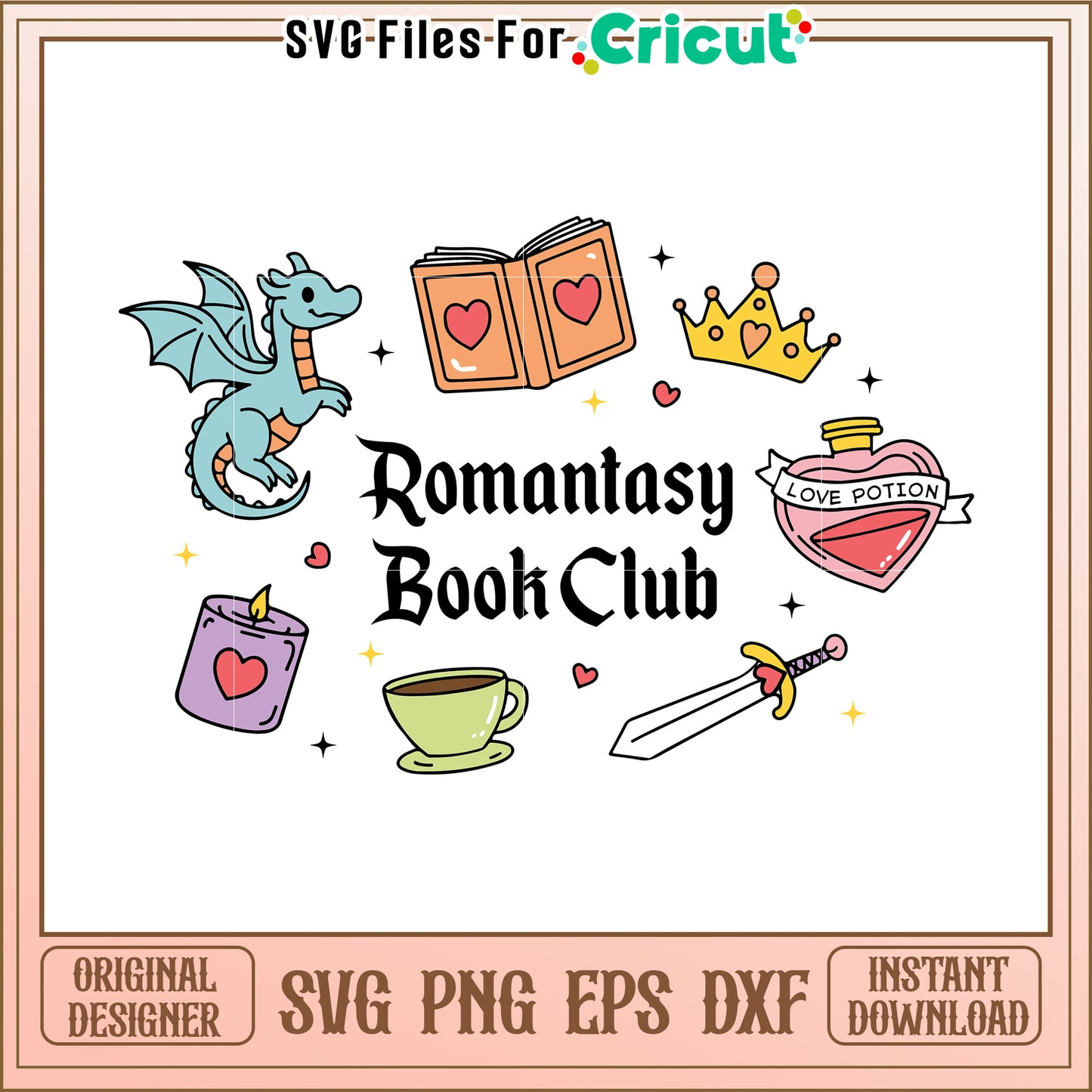 Romantasy Book Club SVG Cut Files