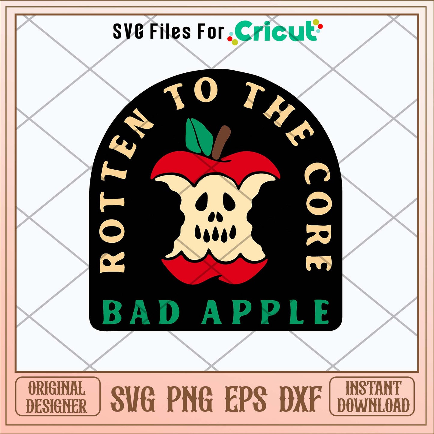 Rotten To The Core Bad Apple Svg, Ghost Svg-Svgfilesforcricut