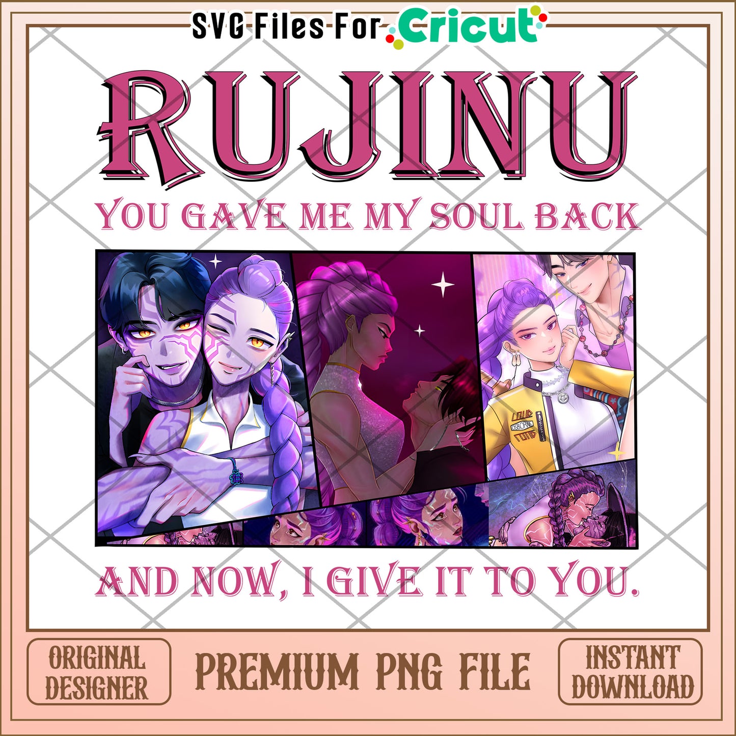 Rujinu you gave me my soul png, kpop demon hunters png, huntrix band png