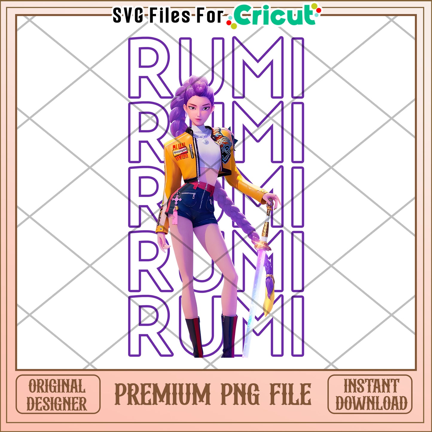 Rumi huntrix png, saja boys fans png, huntrix characters png
