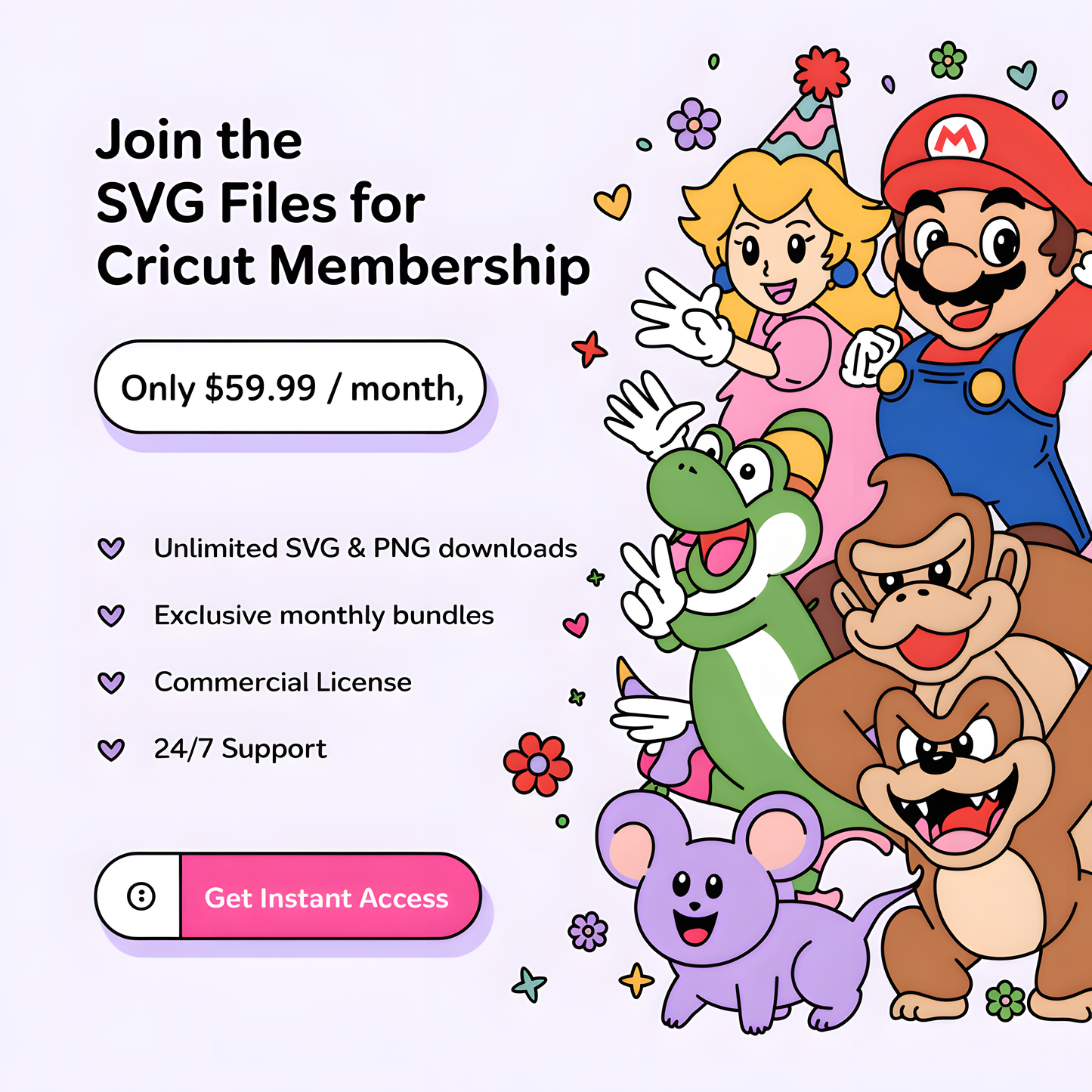 SVG Files for Cricut Membership 1 Month