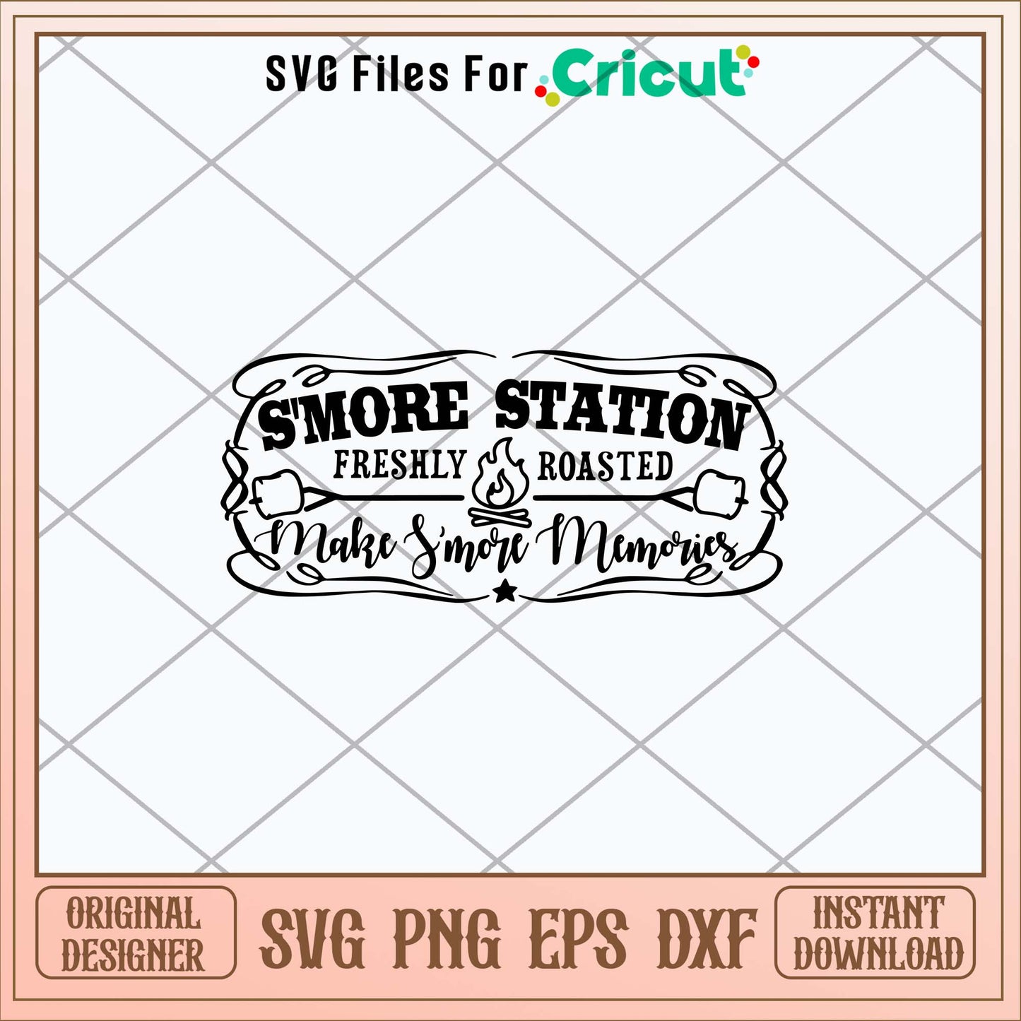 S_more Station Freshly Roasted Making Smore Memories Svg, Png Dxf Eps File-Svgfilesforcricut