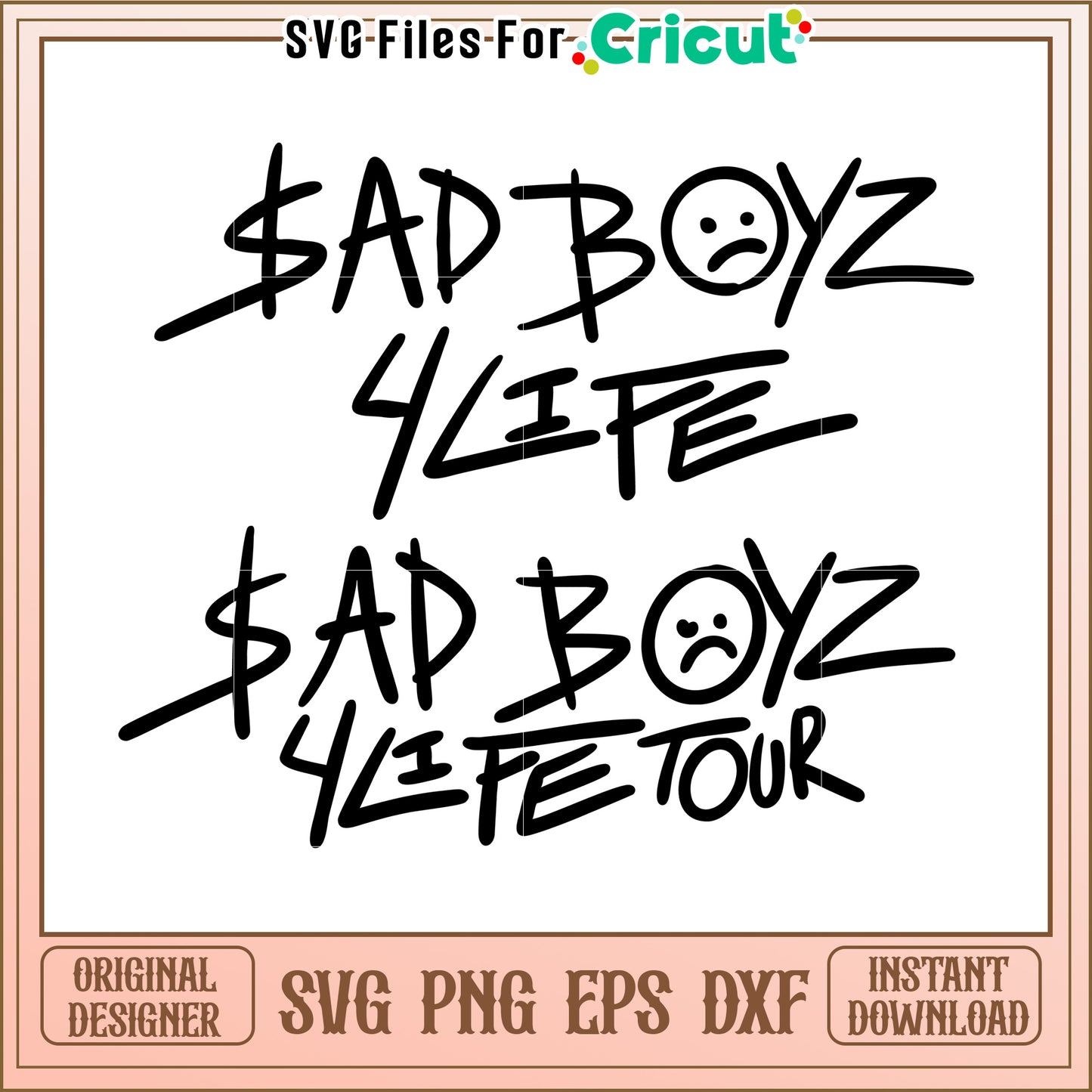 Sad boyz for life tour svg, emotional concert design svg, moody tour merch svg