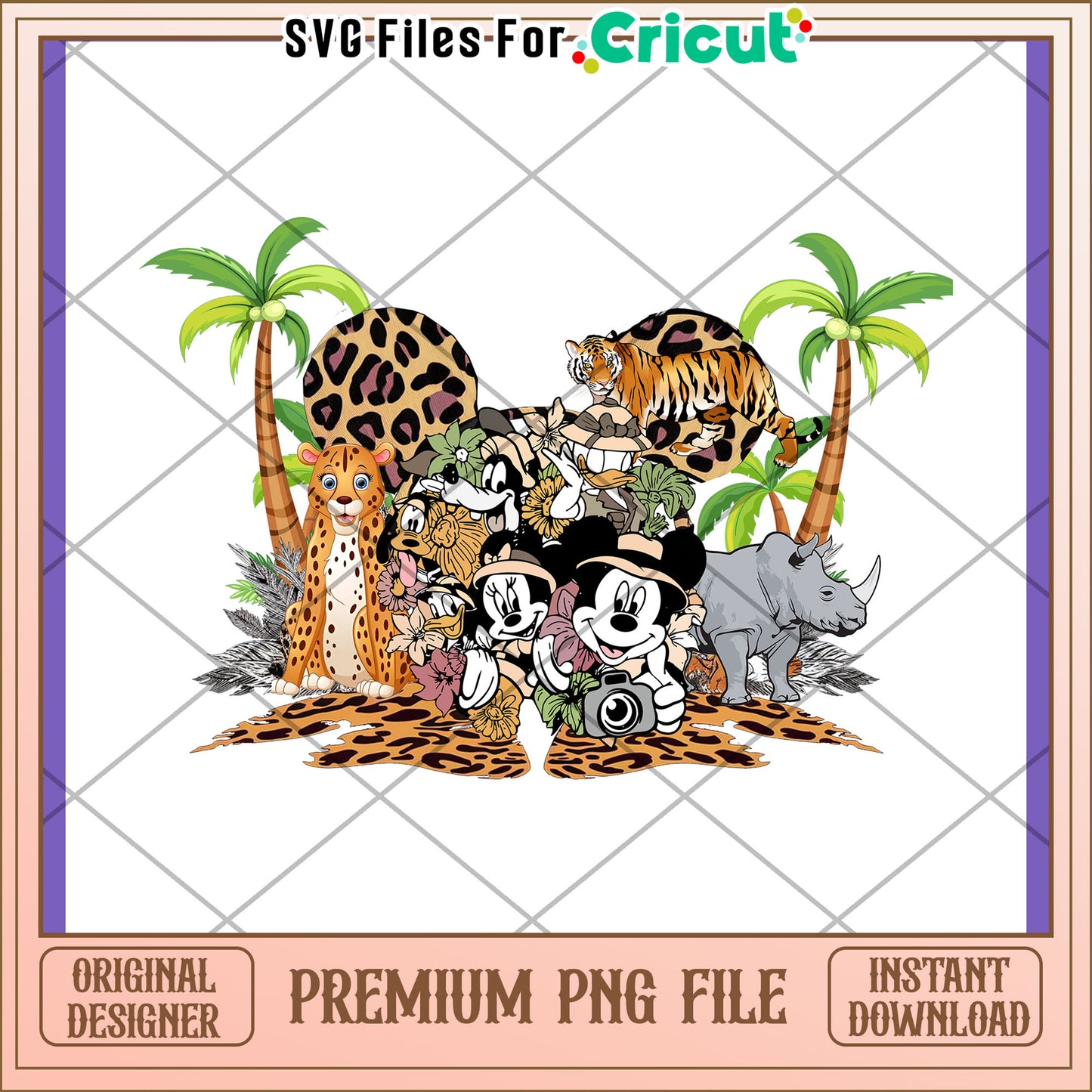 Safari Mickey PNG Premium Instant Download