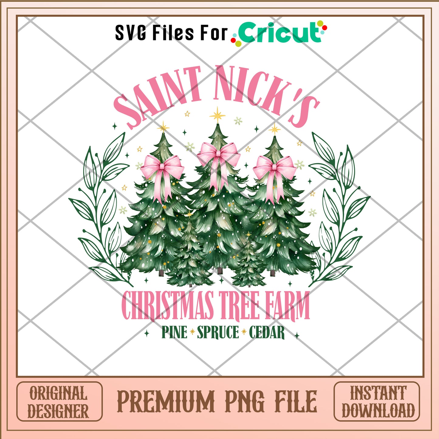 Saint nick's christmas tree farm png, pine tree png, christmas png