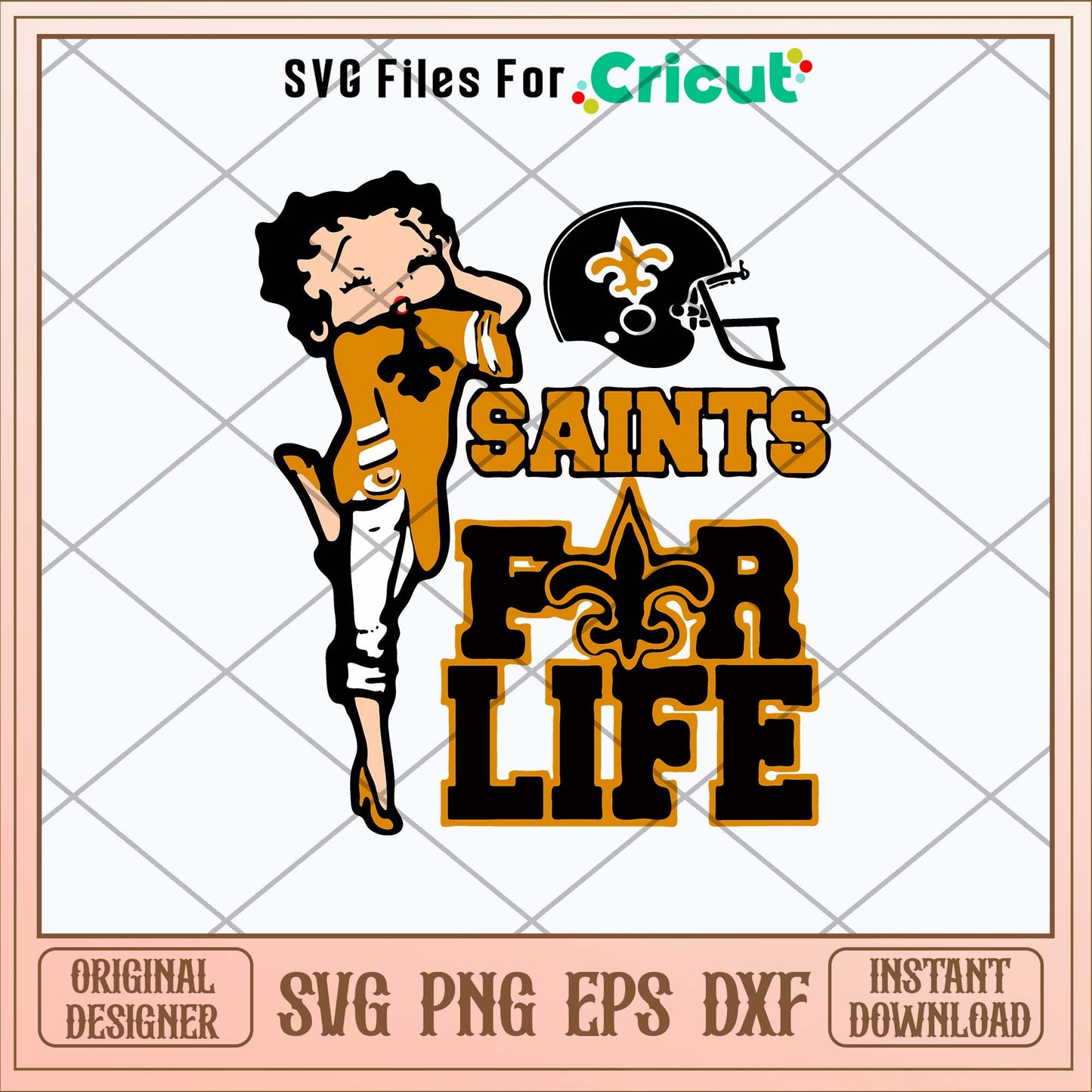 Saints For Life Svgm New Orleans Saints Svg, NFl Svg-Svgfilesforcricut
