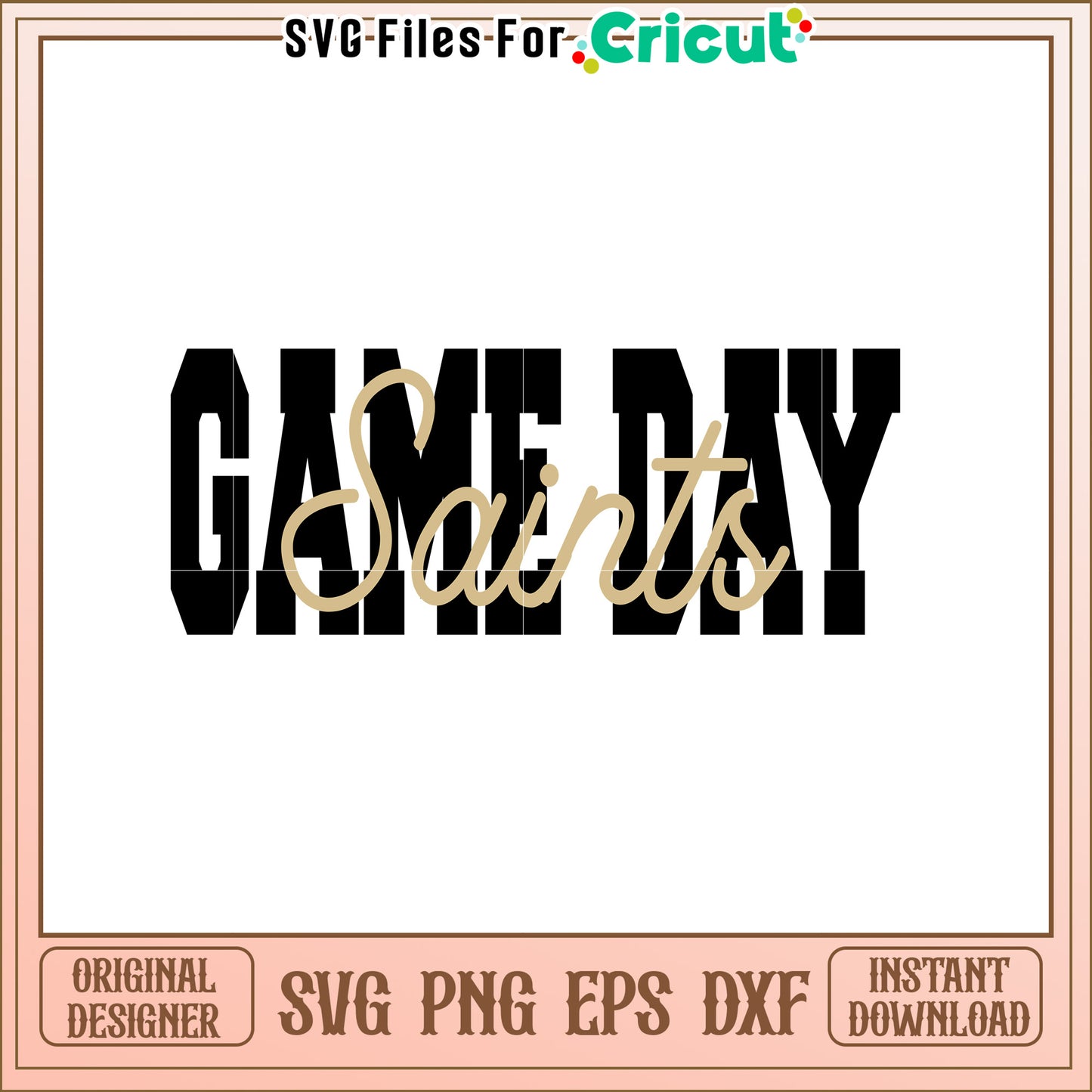 Saints Game Day SVG Design