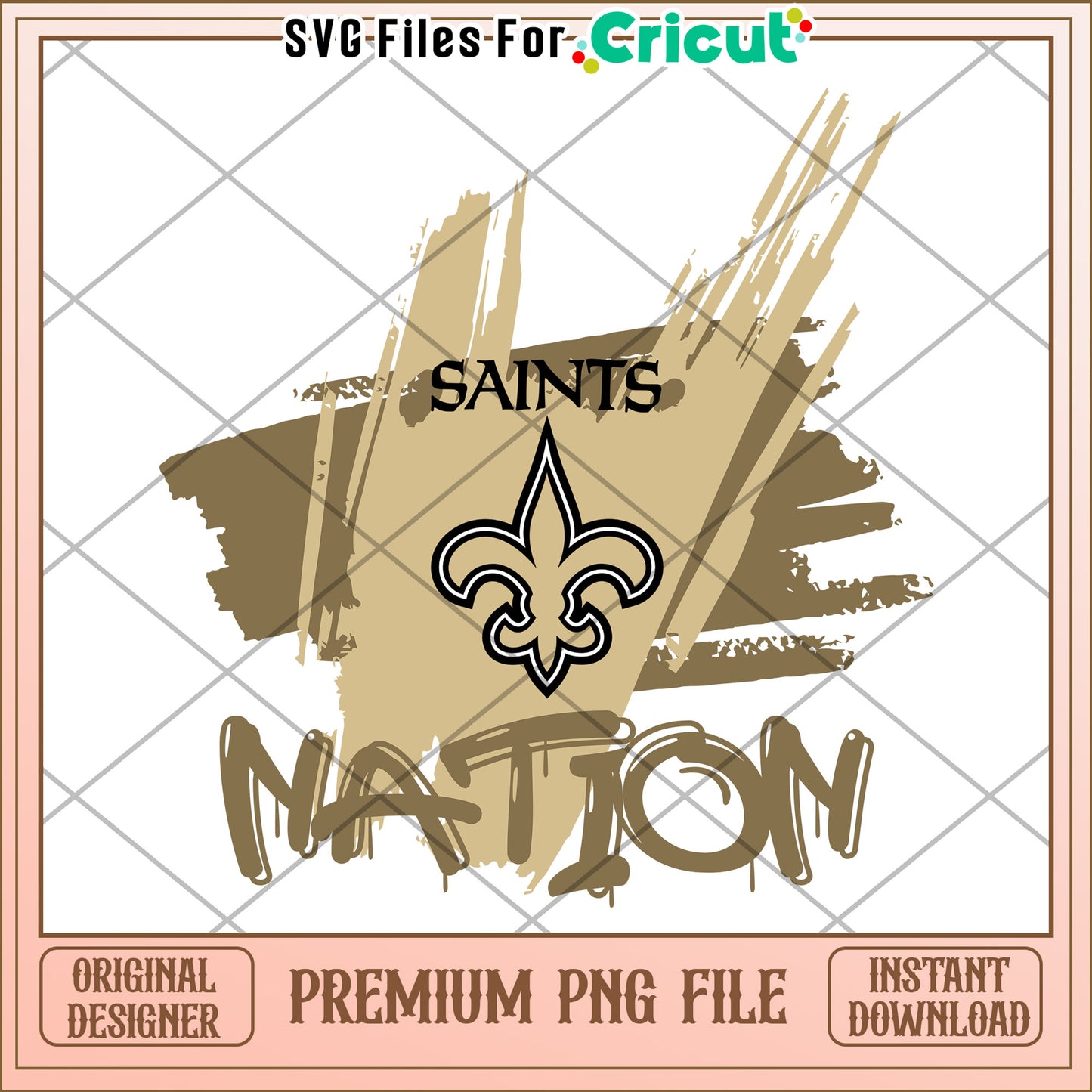 Saints Nation PNG Design for Cricut, premium quality instant download