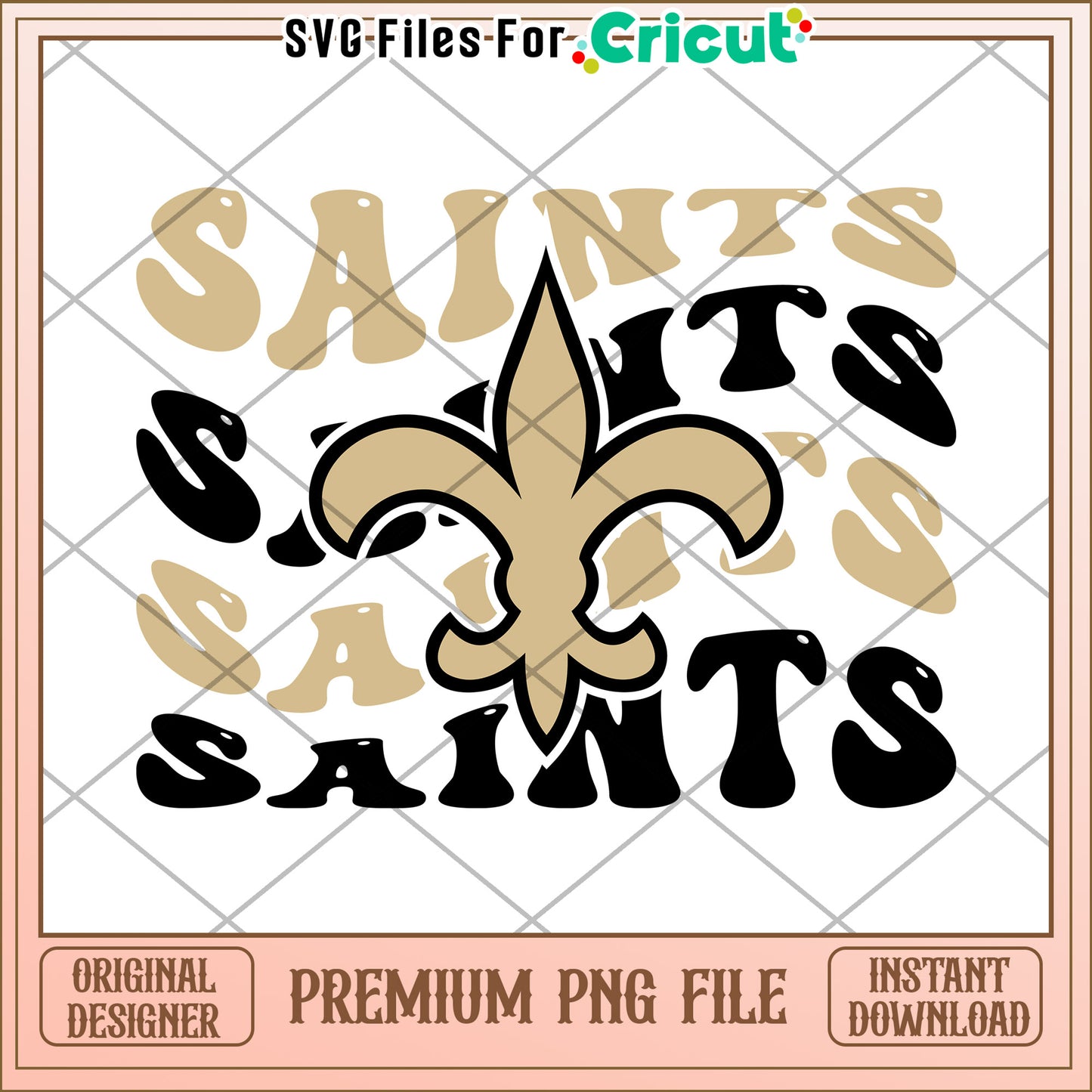 Saints PNG file for Cricut users, perfect for crafting projects