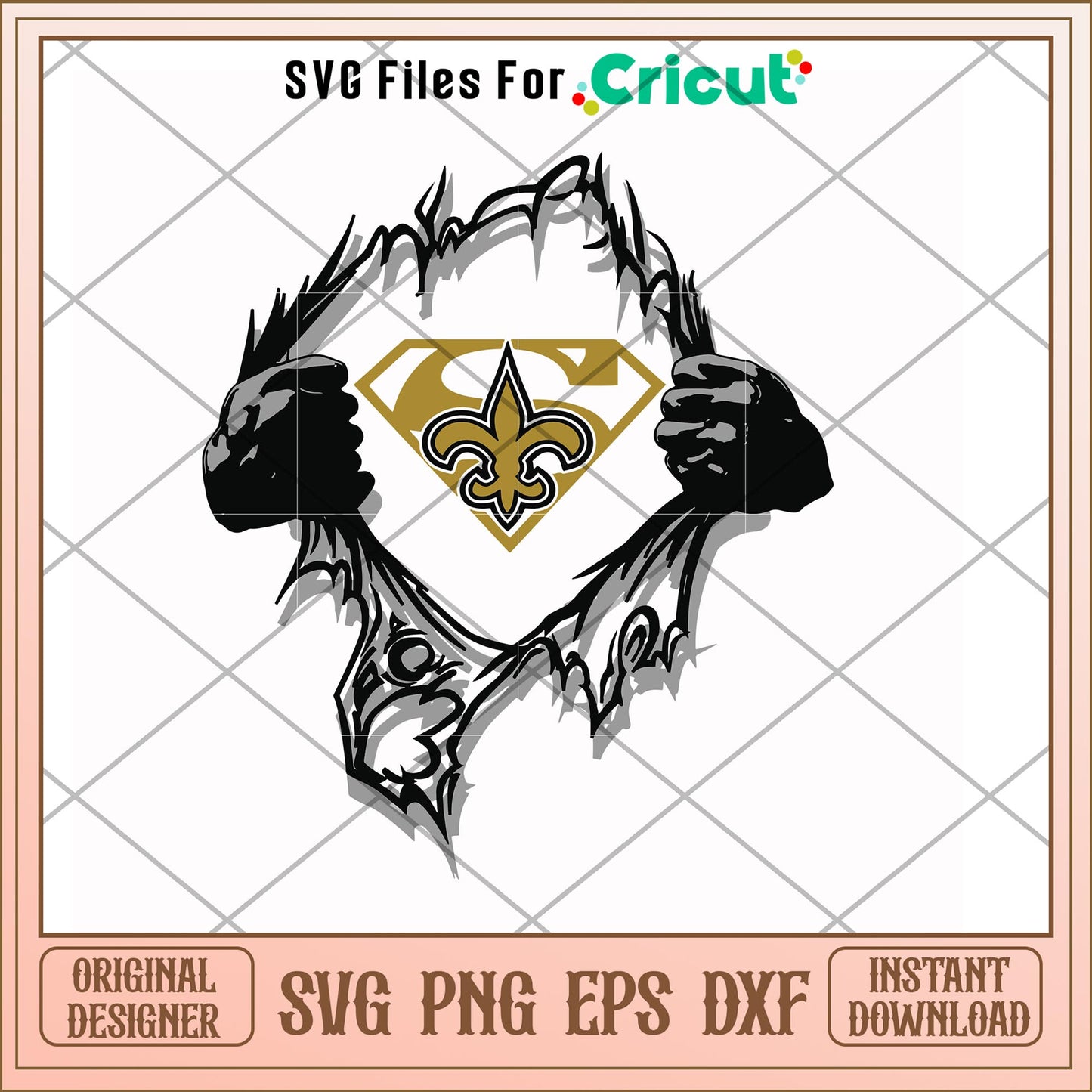 Saints logo team superhero svg, Saints svg, new nfl svg