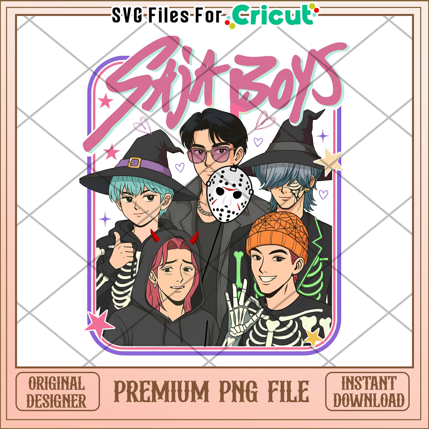 Saja Boys Halloween Kpop Demon Hunters png, kpop cartoon png, halloween season png