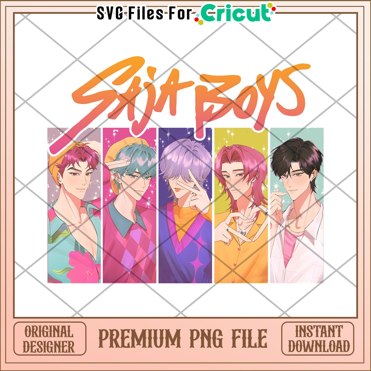 Saja boys band png, kpop band png, huntrix tiger png