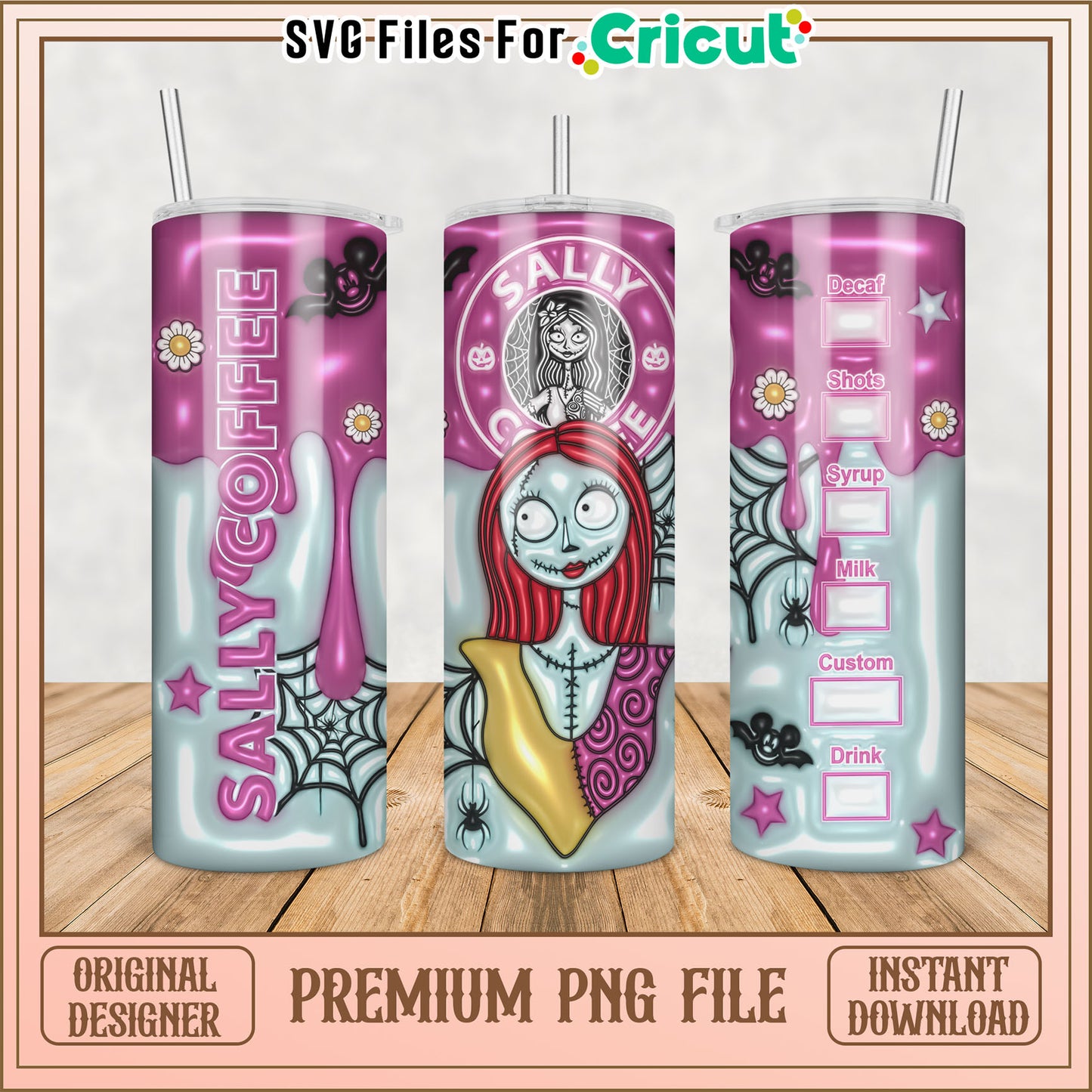 Sally Coffee Tumbler PNG Sublimation