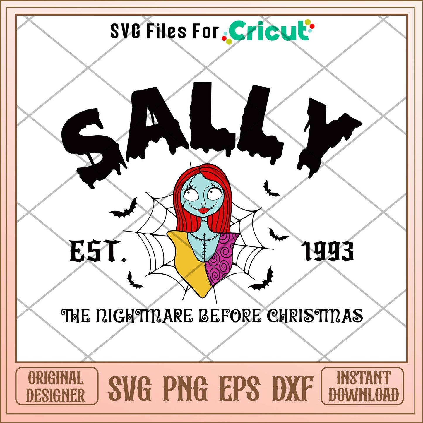 Sally est 1993 The Nightmare Before Christmas svg, Nightmare Before Christmas svg, digital download