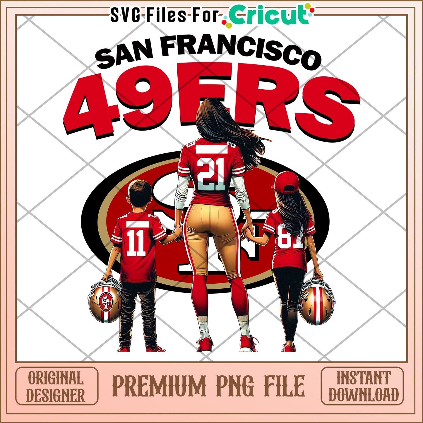 San Francisco 49ers Family Shirt Design, Instant Download PNG File
