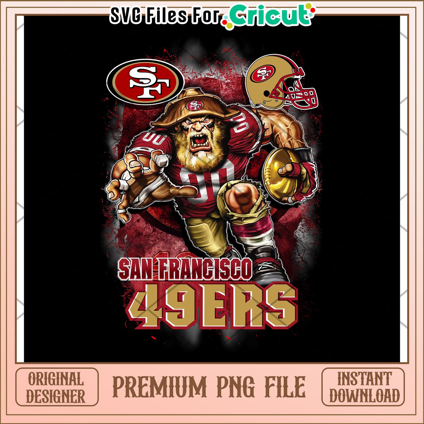 San Francisco 49ers PNG design, perfect for Cricut projects