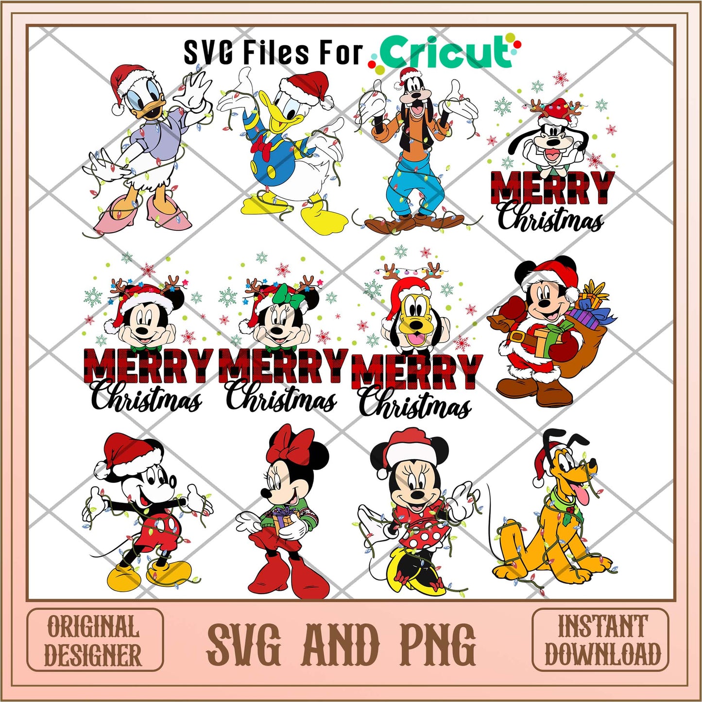 Santa Mickey and friends svg bundle
