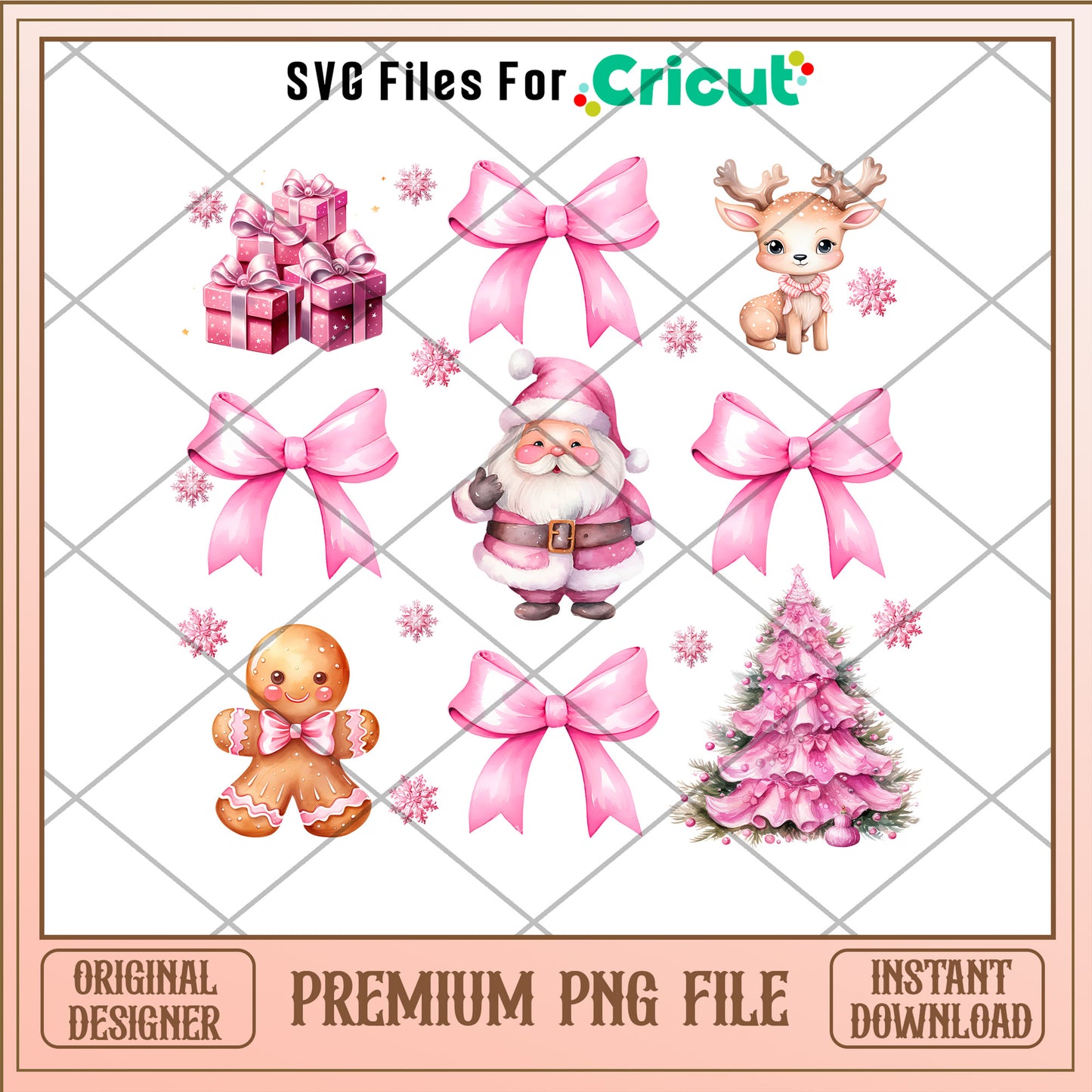 Santa claus and christmas bow png, christmas bow png, christmas png
