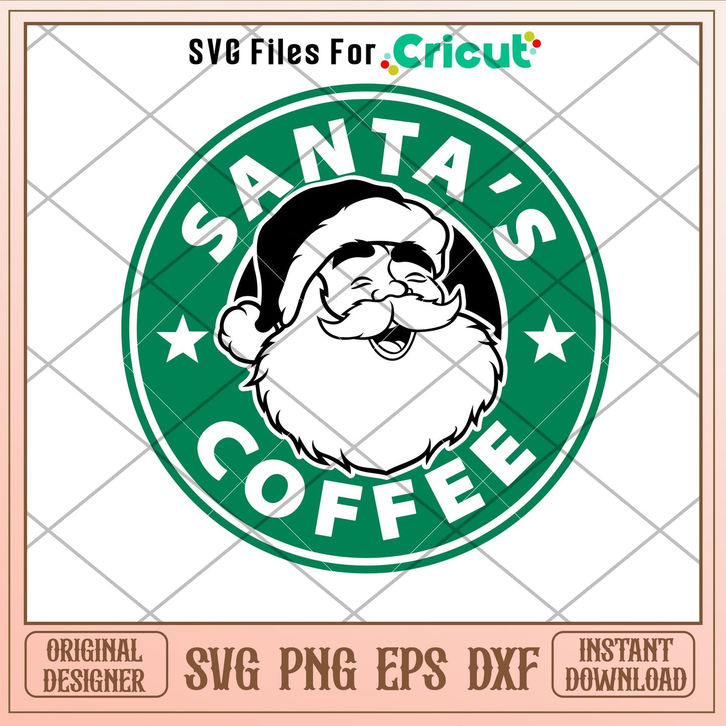 Santas Coffee, Santa’s Coffee Starbucks Svg