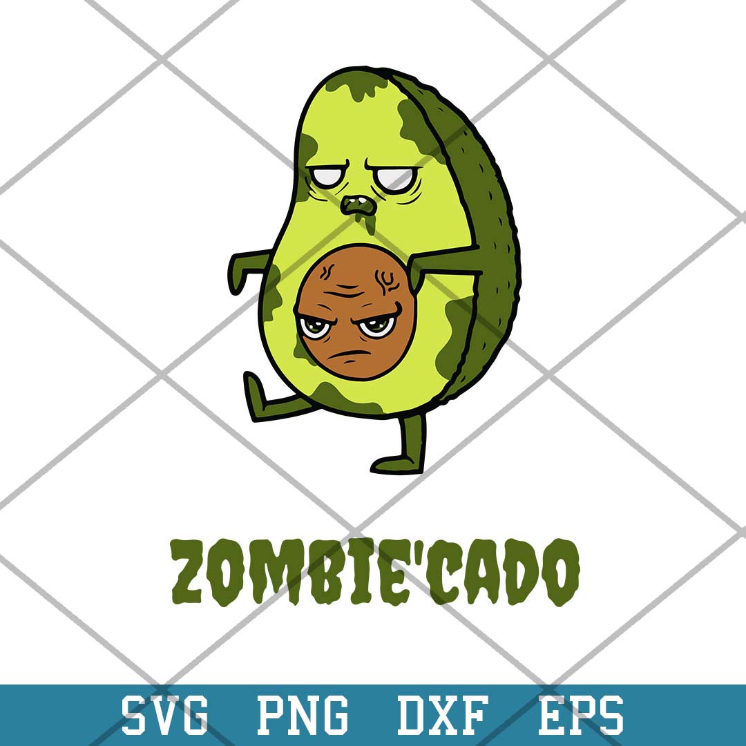 Scary Zombie Zombie’cado Svg, Halloween Svg-Svgfilesforcricut