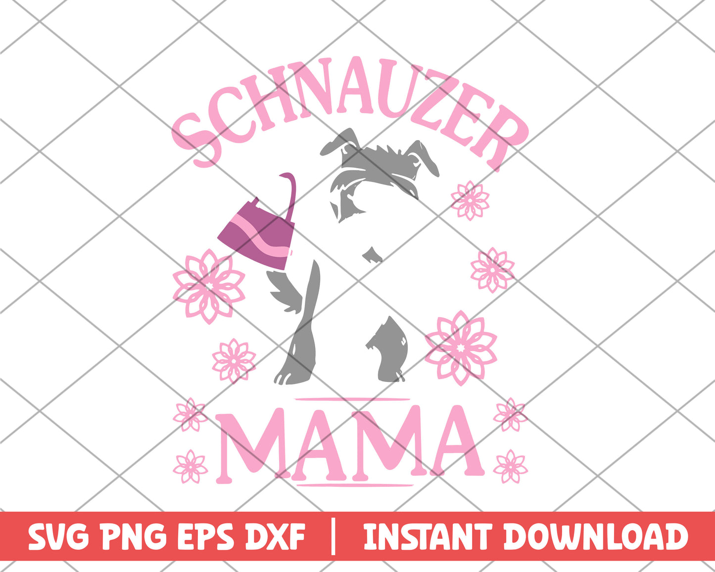 Schnauzer mama mother's day svg