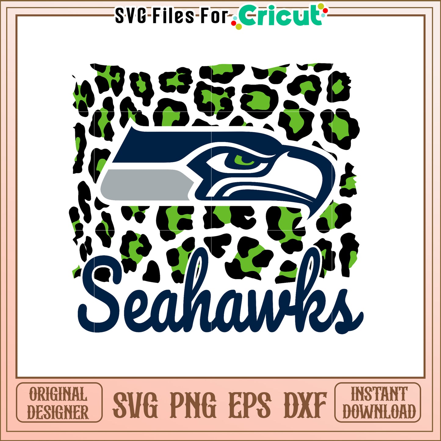 Seahawks SVG Design Lime Camo