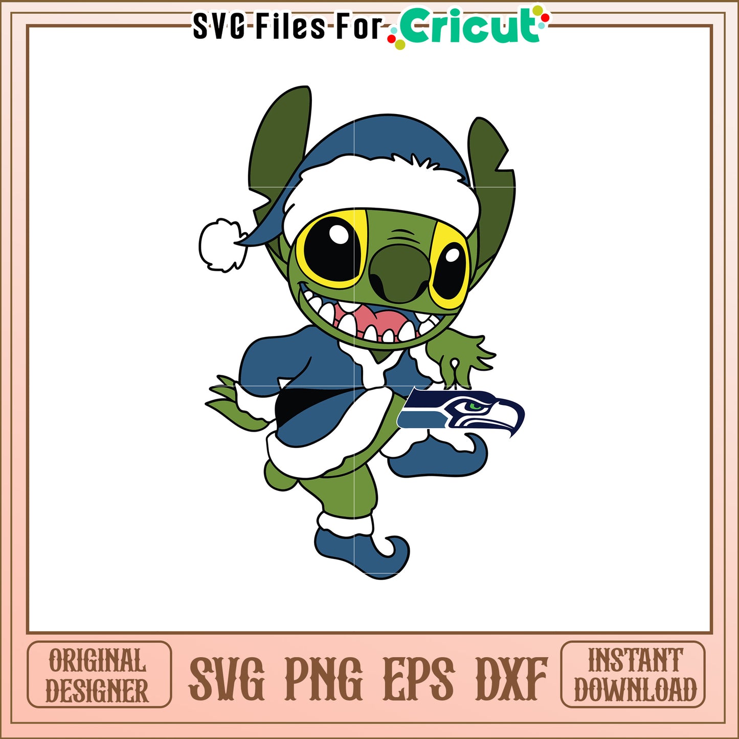 Seahawks Stitch Christmas SVG Design