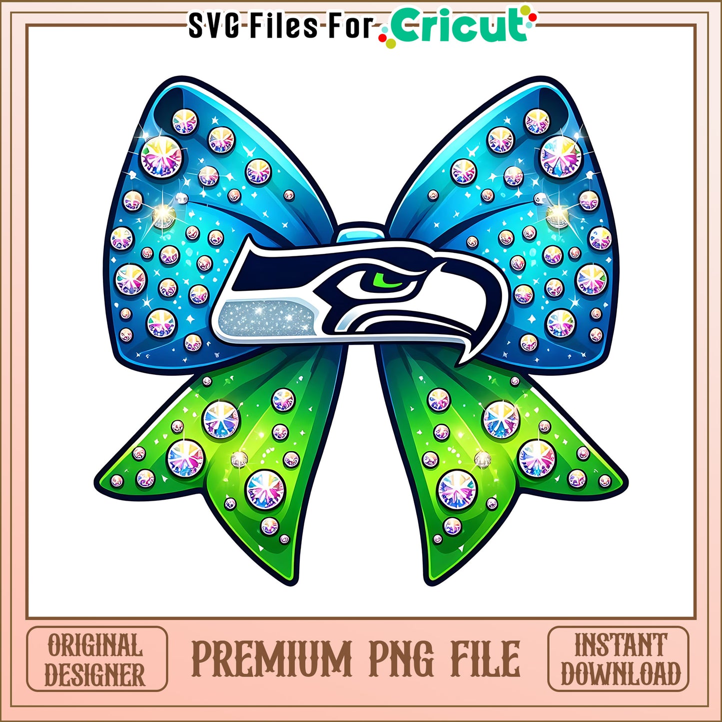 Seahawks logo vintage bow png, Seattle Seahawks png, NFL png
