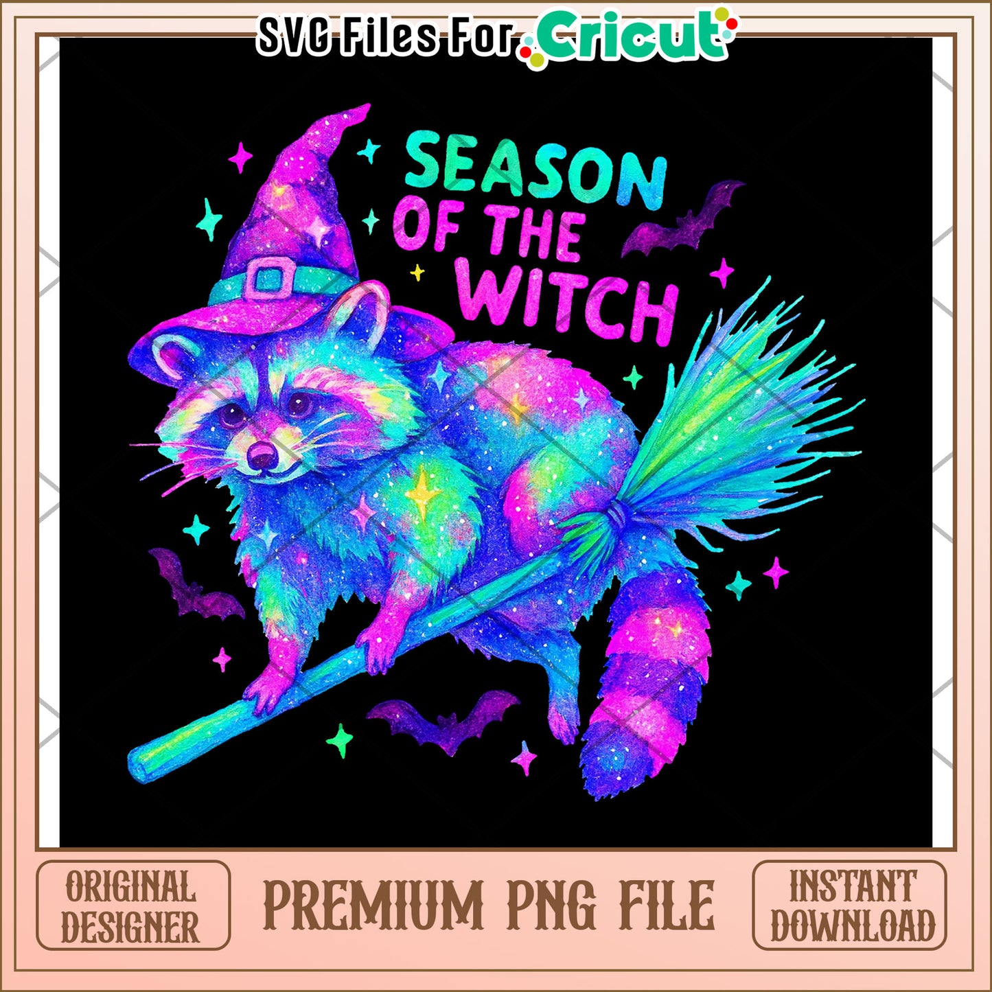 Season of the witch neon png, halloween characters png, halloween cartoons png