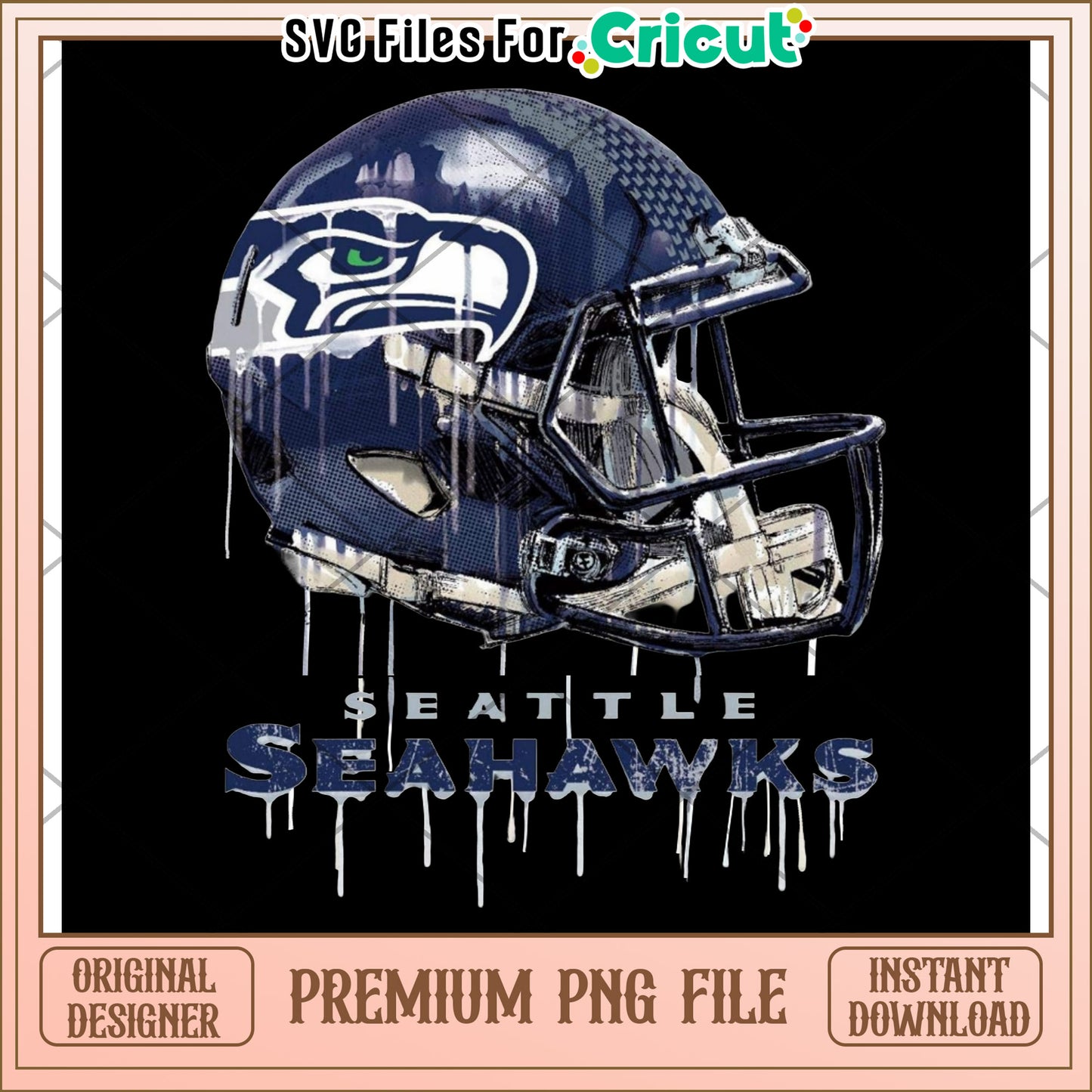Seattle Seahawks Helmet PNG Design, Perfect for Cricut Projects