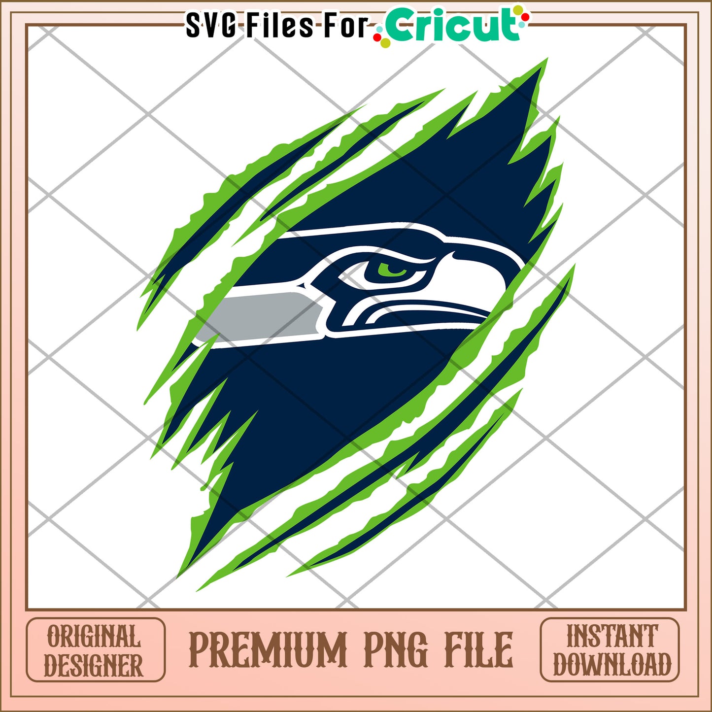Seattle Seahawks Logo Design for Crafts, Perfect for Cricut Projects