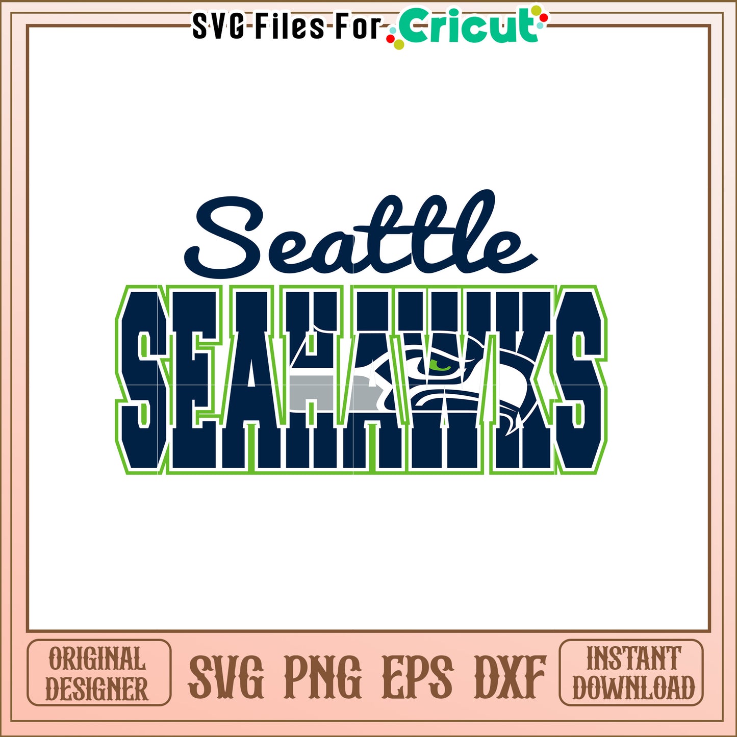 Seattle Seahawks SVG Design for Sports Fans and Crafts