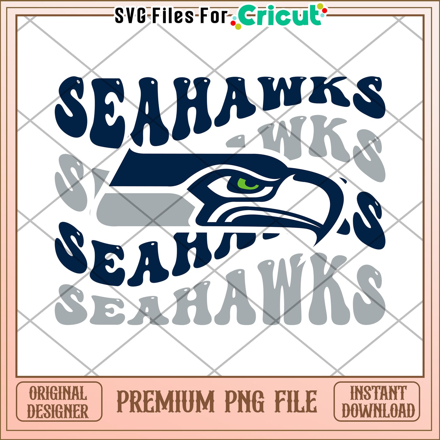Seattle Seahawks logo design for Cricut, enjoy instant download PNG