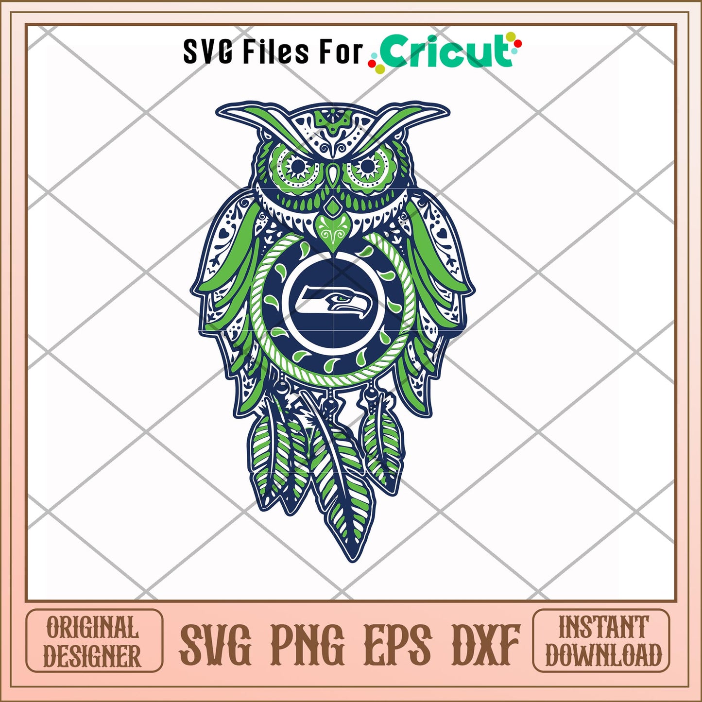 Seattle Seahawks owl design svg, Seattle Seahawks svg, new nfl svg