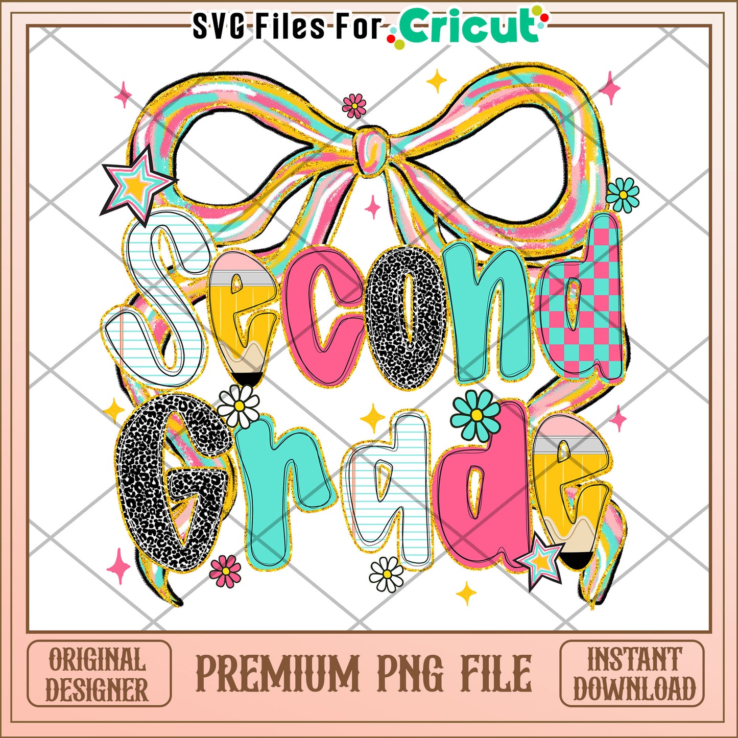 Second grade backto school png, cute design png, back to school time png